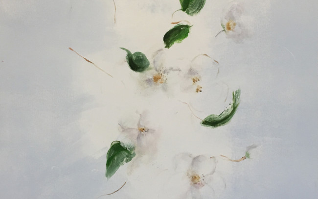 Missouri Hawthorn - (2019) - Mixed Media on Paper - 20 x 16 inches (image); 30 x 22 inches (paper)