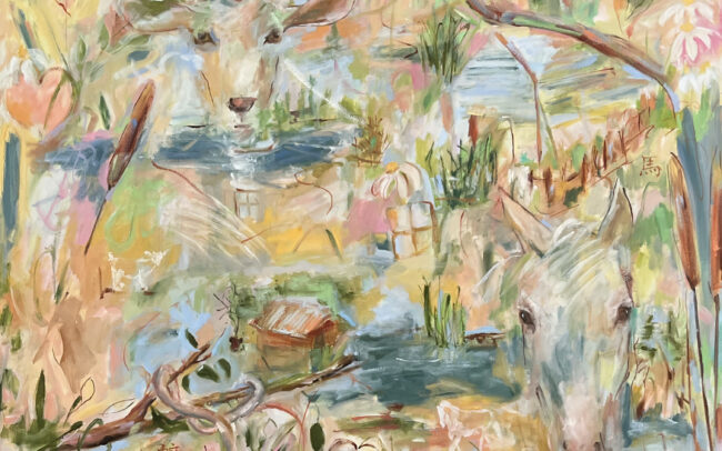 Summer (Snake-Horse-Goat) - 2023 - Oil on Canvas - 72 x 60 inches