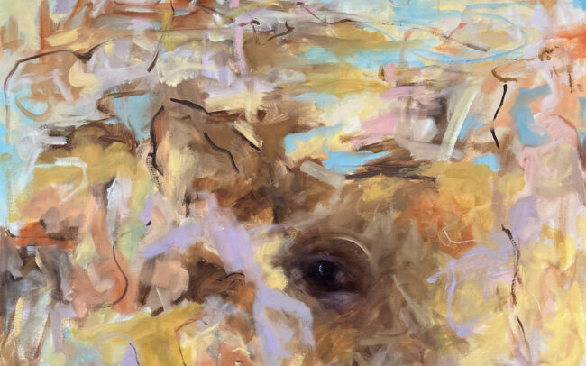 There's a Story Here (2025) - Oil on Canvas - 36 x 36 inches