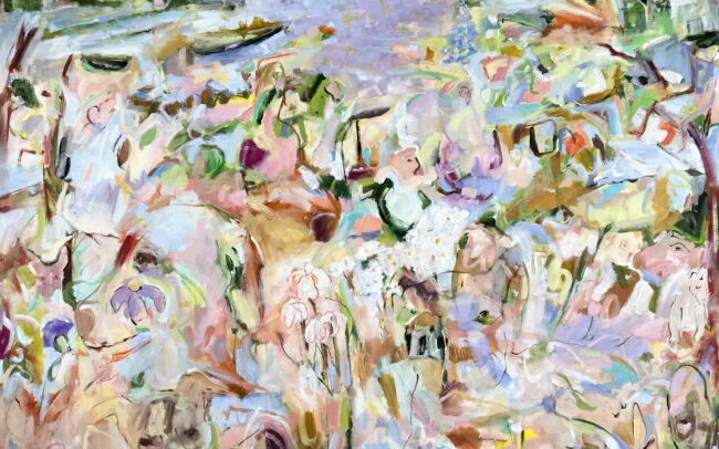 So It Flows - Triptych Panel 2 (2025) - Oil on Canvas - 60 x 72 inches