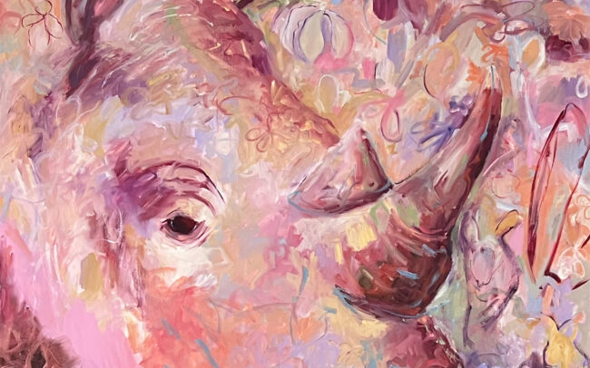 Rhinoceros (2026) - Oil on Canvas - 72 x 60 inches